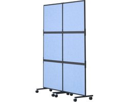 VEVOR Room Divider Scheidingswand Geluidsdichte Muur Dubbel Paneel Kantoor Indigo Blauw