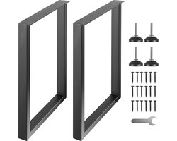 VEVOR Set Van 2 Tafellopers 711 Mm Hoog Tafelframe 454 Kg Draagvermogen Tafelpoten Van Koolstofstaal Meubelpoten Zwart Tafelonderstel Ideaal voor Keukentafels Woonkamer Consoles Studiotafels Etc