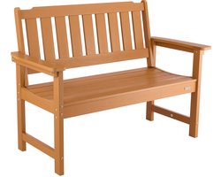 VEVOR Tuinbank Patiobank Balkonbank 128CM Veranda Kunststof Houtkleur