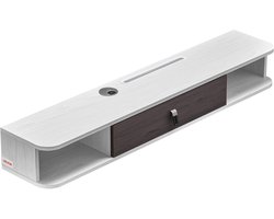 VEVOR TV-meubel met Kabelgat, Hangend TV-meubel, Wandmontage, 120cm, Wit