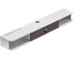 VEVOR TV-meubel met Kabelgat, Hangend TV-meubel, Wandmontage, 140cm, Wit