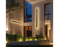 VEVOR Villa Wandlampen, 2-Pack, 100CM Lange Strips, Moderne Buitenwandlampen, 3000 K Warm Wit, IP65 Waterdicht, Wandlamp, voor Huis, Veranda, Garage, Tuin en Patio