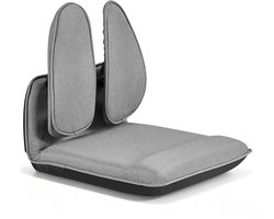 VEVOR Vloerstoel, 5-Voudig Verstelbaar, Vloerfauteuil met Ergonomische Rugleuning, Metalen Frame, Schuim- en Linnen Bekleding, Multifunctionele Vloerstoel om Te Lezen en Te Ontspannen, Grijs