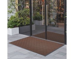 VEVOR Voordeurmat, 1194 X 889 mm, Commerciële Vloermat voor Binnen- En Buitengebruik, Modern Stijlvol Tapijt met Tpe-Rug, Duurzaam Wasbaar Entreemat voor Gang, Balkon, Garage, Bruin