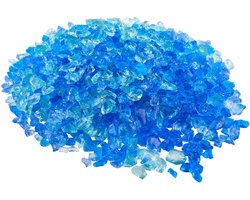 VEVOR Vuurglas 12-19MM Vuurkorf Glazen Stenen Aquablauw/Caribisch Blauw/Aquagroen