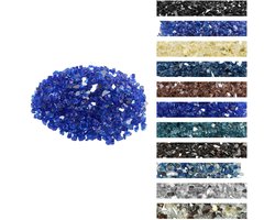 VEVOR Vuurglas 15,88 KG Glazen Stenen 12,7MM Haardglas Glazen Stenen Decoratie Kobaltblauw