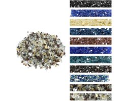 VEVOR Vuurglas 4,5 KG Glassteen 12,7MM Decoratieve Steen Goud/Transparant/Koperkleur