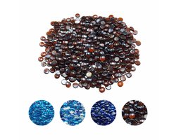 VEVOR Vuurglas 4,5 KG Glazen Steen 19MM Glazen Kralen Vuurkristal Amberkleur