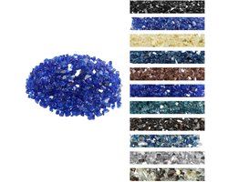 VEVOR Vuurglas 4,5 KG Glazen Stenen 12,7MM Haardglas Glazen Stenen Decoratie Kobaltblauw