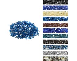 VEVOR Vuurglas 4,5 KG Glazen Stenen 12,7MM Haardglas Glazen Stenen Decoratie Pacific Blue