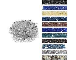 VEVOR Vuurglas 4,5 KG Glazen Stenen 12,7MM Haardglas Glazen Stenen Decoratieve Stenen Zwart