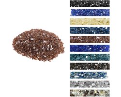 VEVOR Vuurglas 4,5 KG Glazen Stenen 6,35MM Haardglas Glazen Stenen Decoratie Koperkleur