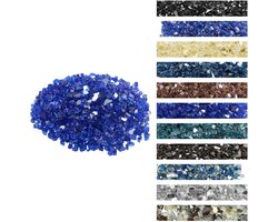 VEVOR Vuurglas 9KG Glasstenen 12,7MM Haardglas Glazen Stenen Vuurparel Kobaltblauw