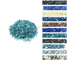 VEVOR Vuurglas 9KG Glazen Stenen 12,7MM Haardglas Glazen Stenen Decoratieve Stenen Aquablauw