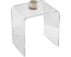 VEVOR41,5 X 30,5 X 46 cm Acryl Bijzettafel, U-Vormig, Transparante Salontafel voor Drankjes, Eten, Snacks, voor Woonkamer, Slaapkamer, Studeerkamer, Etc.