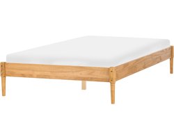 VEYRAC - Tweepersoonsbed - Lichtbruin - 140 x 200 cm - Grenenhout