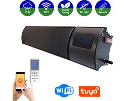 VH Smart HeatBar - 1800 watt vermogen met wifi en App - Infrarood elektrische terrasverwarmer - Voor binnen & buiten - Terrasheater zonder zichtbaar licht
