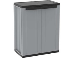 VH Supplies® Tuinkast - Buitenkast - Opbergkast - 37 x 68 x 85 cm - Grijs