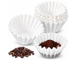 VHV - 200 stuks mandfilters - Koffiefilters - 80/200 mm - Koffiefilter papier geschikt voor Beem, Philips, Cuisinart, gastroback koffiezetapparaat - Wegwerp filterzakken