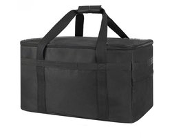 VHV - Camping organizer - Opbergtas camping - Camping opbergbox - 30 Liter - Opvouwbaar - Met verstelbare verdelers - Draagbaar - Voor kamperen, tent en outdoor - 38*30*26cm - Zwart