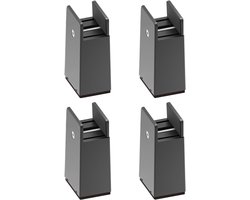 VHV - Meubelverhoger - verstelbare bedverhogers 4 stuks - 10 cm hoogte en 10-37 mm breedte - voor bank, stoel en tafel