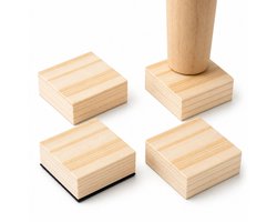 VHV - Meubelverhogers - houten verhogingspads voor meubels - antislip voor bed, bank en tafel - voor woonkamer, slaapkamer en kantoor