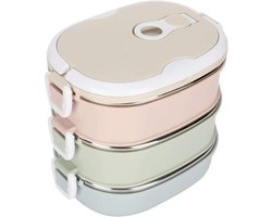 VHV-RVS Lunchbox Isotherme - 1200ml Dubbelwandige Broodtrommel met Vakken - Lekvrije Bento Box voor Kinderen en Volwassenen - Optimale Warmhoudbox voor School, Werk en Outdoor
