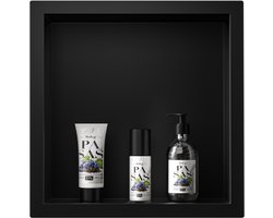 Via Fectio® Inbouwnis - Inbouwnis Badkamer - 30x30x10 cm - Mat Zwart