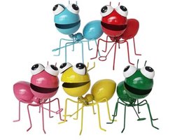 Vibrant 5-delige Metalen Mier Decoratie Set voor Tuin en Balkon