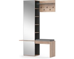 Vicco Adeline Garderobe – 120 x 190 cm Krachtige eik goud
