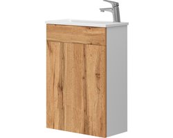 Vicco Amadeo Badkamermeubel set – 2 delen, met wastafel Krachtige eik goud