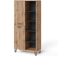 Vicco Amber Kledingkast – 80 x 172 cm met 5 compartimenten Eiken Wotan