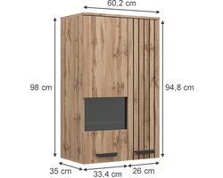 Vicco Amber Wandkast – 60.2 cm met 2 deuren Bruin