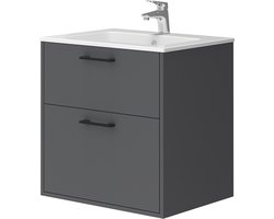 Vicco Badkamermeubelset Lanco, Antraciet, 60 x 60 cm 2-delig
