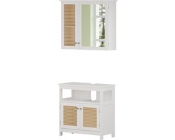 Vicco Badkamermeubelset Rosario, Wit, 2-delig