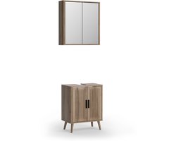 Vicco badkamermeubelset Skara, Eiken, 2 delen