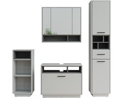 Vicco Beatrice Badkamermeubelset – Set 4 Grijs/antraciet