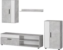 Vicco Berno Wandmeubel – set, 4 delen Beton