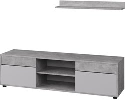 Vicco Berno Woonwand – 2 delen Beton/Wit
