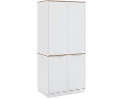 Vicco Betti Archiefrek – 82 x 179 cm met 6 legplanken Wit/Sonoma