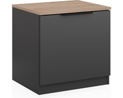 Vicco Betti Nachtkastje – 50 x 50 cm Antraciet/Sonoma