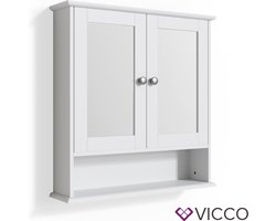 Vicco Bianco Badkamerspiegelkast – 56 x 58 cm Wit