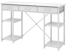 Vicco Chino Bureau – 120 x 40 cm met 3 laden Wit