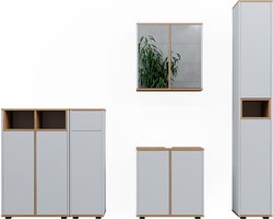 Vicco Didi Badkamermeubelset – 5 delen Wit/Kunstnijverheid