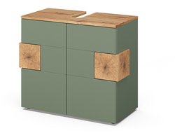 Vicco Eden Wastafelonderkast – 73.1 x 64 cm Groen/Kunstzinnig