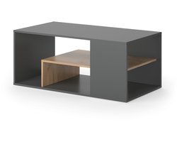 Vicco Edgar Salontafel – 110 x 59 cm Antraciet/gouden eik