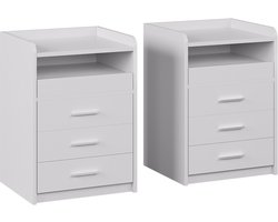 Vicco Edis Nachtkastje – Set van 2 Wit