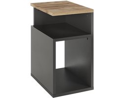 Vicco Elios Nachtkastje – 25 x 45.3 cm Antraciet/gouden eik