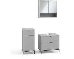 Vicco Eliza Badkamermeubelset – 3 delen Grijs