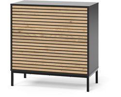 Vicco Eliza Ladekast – 80 x 81.2 cm 2 laden Eik goud/antraciet